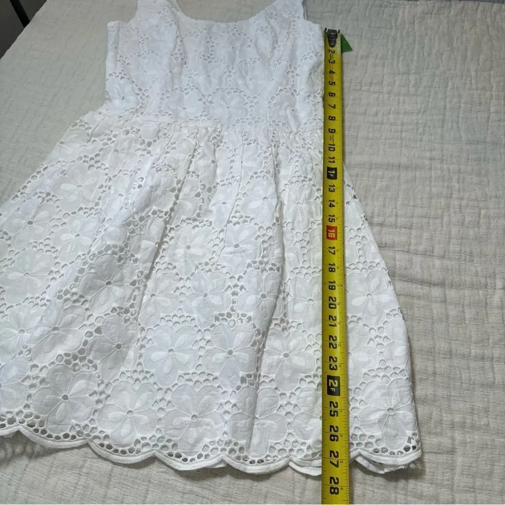 Lilly Pulitzer Calhoun Scoop Neck Resort White Charleston Eyelet Dress NWT 6